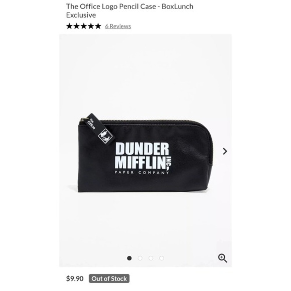 BOXLUNCH The Office Dunder Mifflin Logo Pencil Bag, Out Of Stock‎ Online. NWOT - Picture 4 of 4